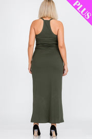 Plus Size Racer Back Maxi Dress - Fashionmj