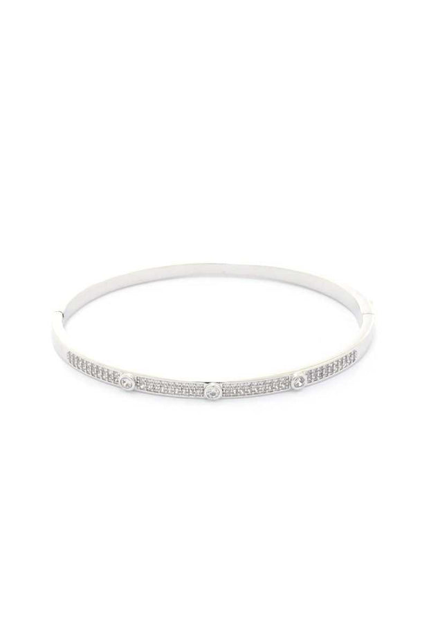 Cubic Zirconia Encrusted Bracelet - Fashionmj