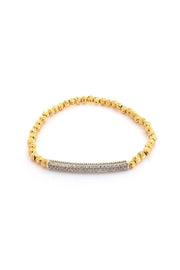 Metal Ball Bead Stretch Bracelet - Fashionmj