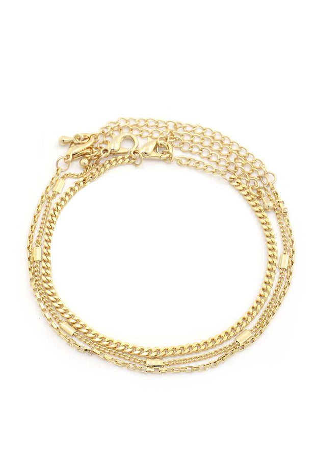 Sodajo Curb Link Metal Bracelet Set - Fashionmj