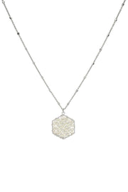 Fashion Pearl Wraps Hexagon Pendant Necklace - Fashionmj