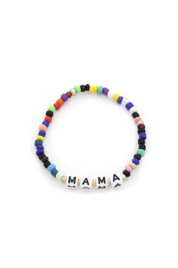 Mama Quote Beaded Stretch Bracelet - Fashionmj