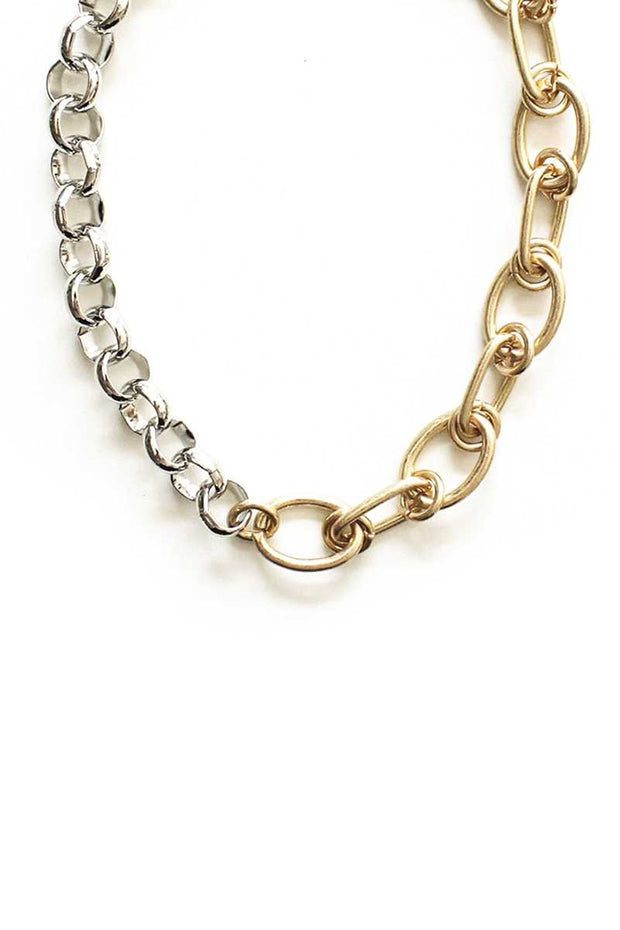 Metal 2 Style Necklace - Fashionmj