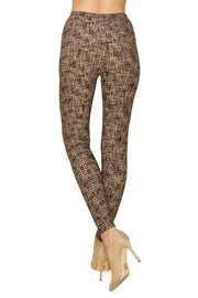 Multi Print, Full Length, High Waisted Leggings In A Fitted Style With An Elastic Waistband - Fashionmj