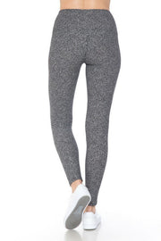 Yoga Style Banded Lined Multi Printed Knit Legging With High Waist - Fashionmj