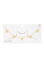 Butterfly Charm Gold Dipped Necklace - Fashionmj