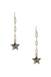 Chain Link Marble Star Earring