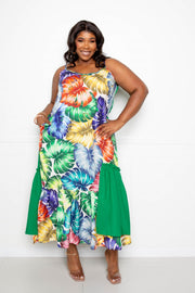 Splice Tropical Dress - Fashionmj