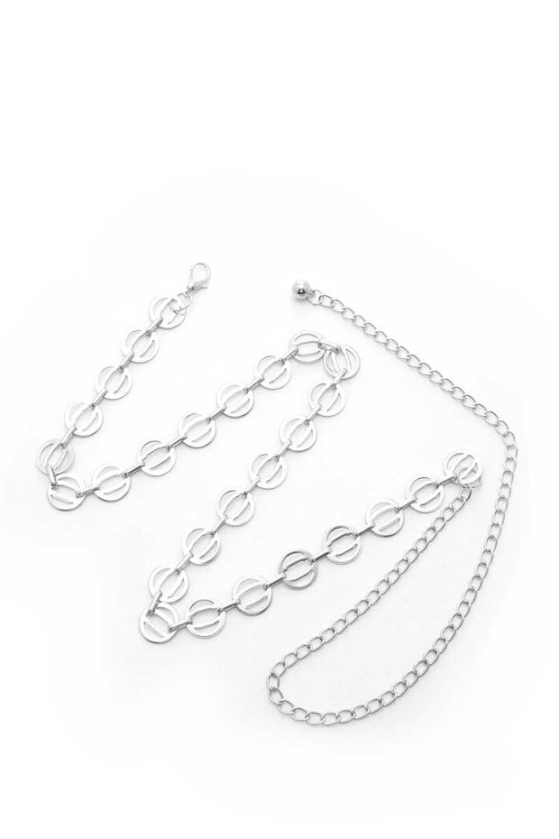 Circle Link Metal Chain Belt - Fashionmj