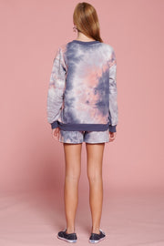 Tie-dye Printed Jersey Shorts - Fashionmj