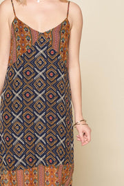 Mixed Printed Chiffon Maxi Slip Dress - Fashionmj