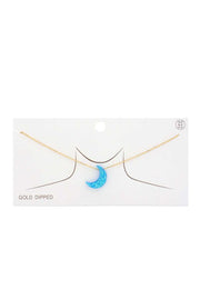 Iridescent Moon Gold Dipped Necklace - Fashionmj