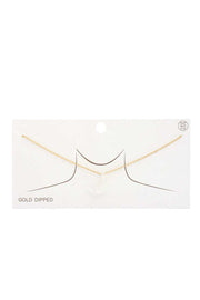 Iridescent Moon Gold Dipped Necklace - Fashionmj