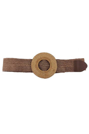 Modern Straw Round Belt - Fashionmj