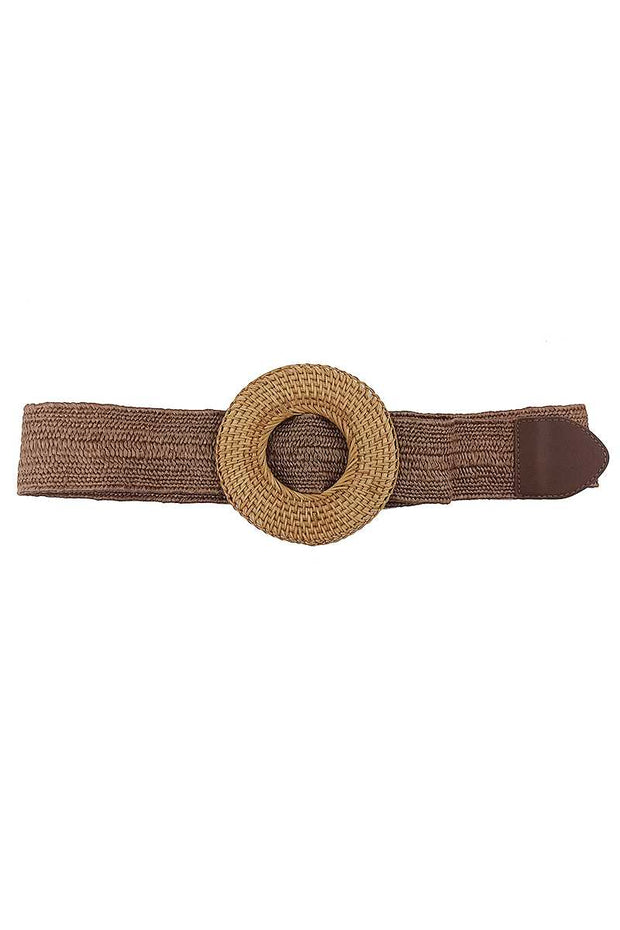 Modern Straw Round Belt - Fashionmj