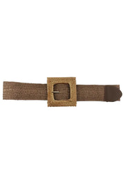 Fashion Square Straw Buckle Belt - Fashionmj