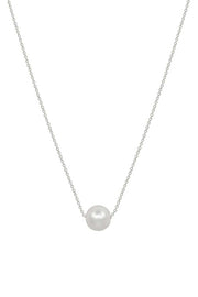 Metal Chain Pearl Pendant Necklace - Fashionmj