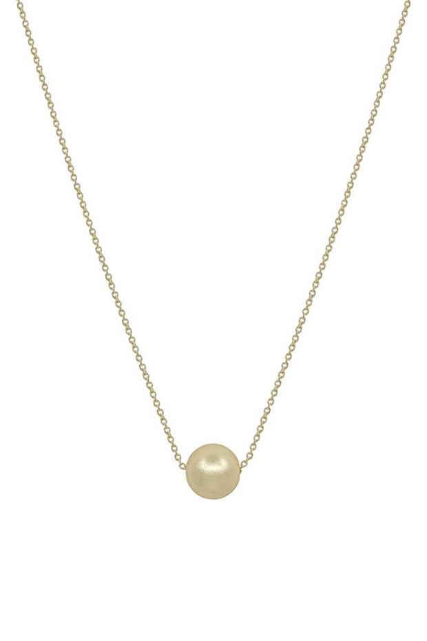 Metal Chain Pearl Pendant Necklace - Fashionmj