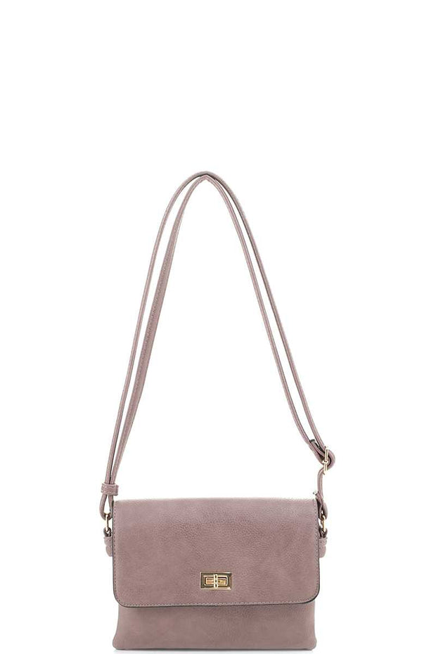 Smooth Colored Crossbody Bag - Fashionmj