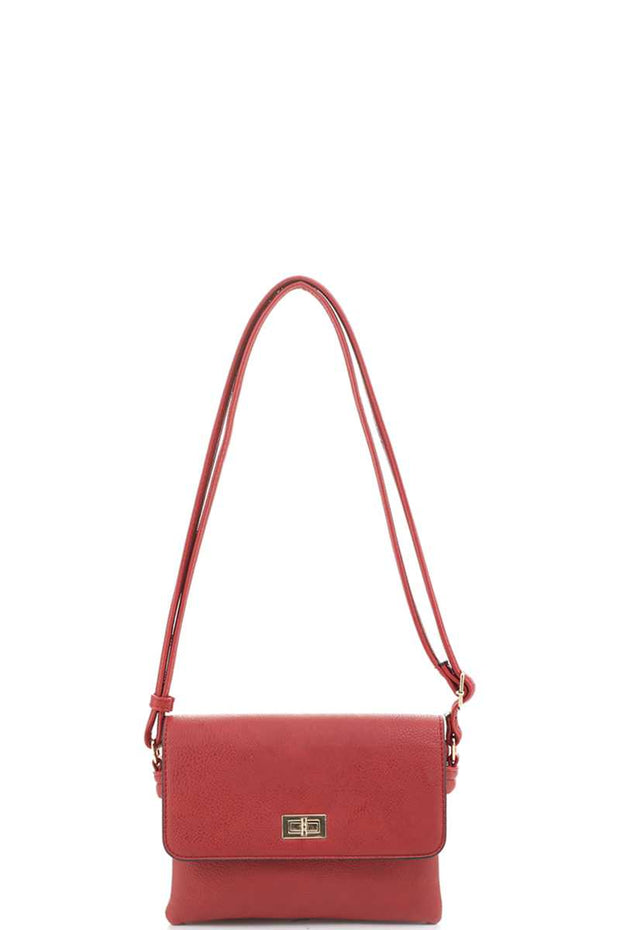 Smooth Colored Crossbody Bag - Fashionmj