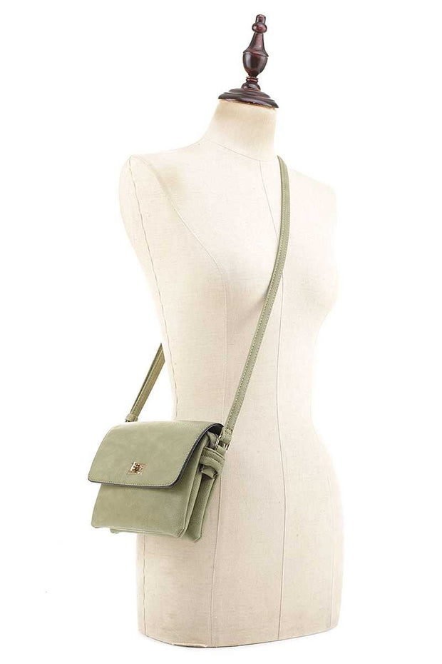 Smooth Colored Crossbody Bag - Fashionmj