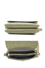 Smooth Colored Crossbody Bag - Fashionmj