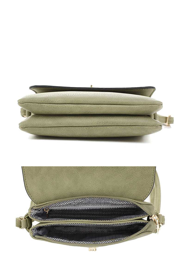 Smooth Colored Crossbody Bag - Fashionmj