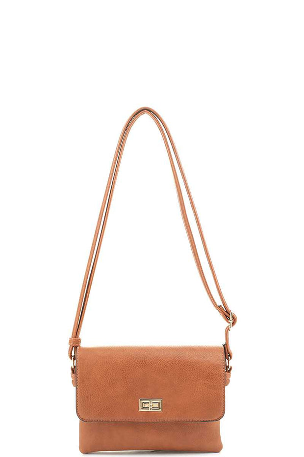 Smooth Colored Crossbody Bag - Fashionmj