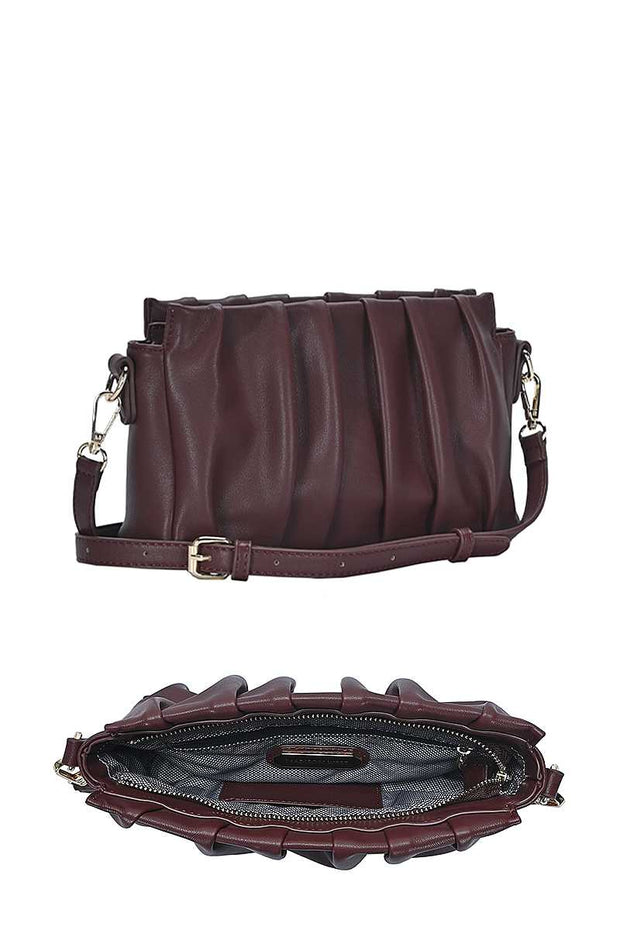 Stylish Smooth Wrinkled Crossbody Bag - Fashionmj