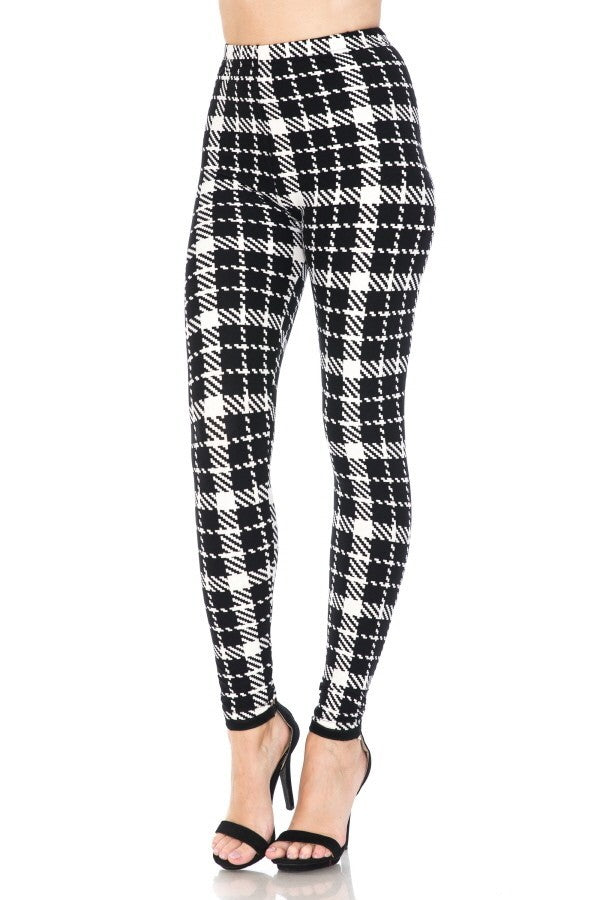 Multi Printed, High Waisted, Leggings With An Elasticized Waist Band. - Fashionmj