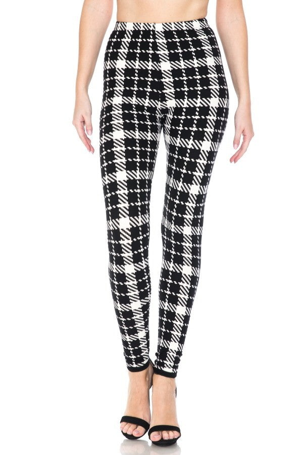 Multi Printed, High Waisted, Leggings With An Elasticized Waist Band. - Fashionmj