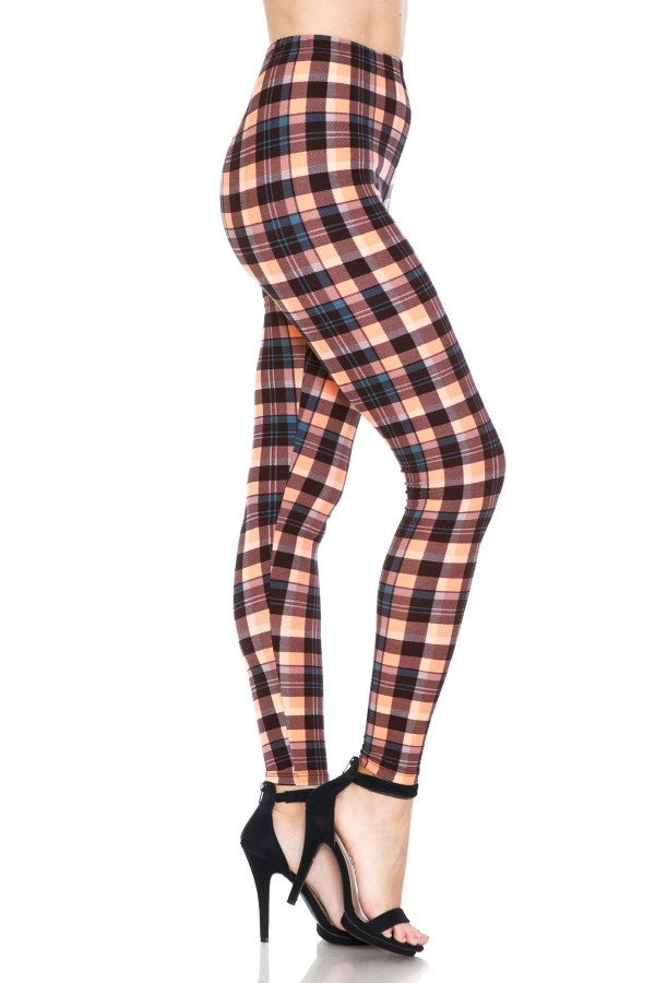 Multi Printed, High Waisted, Leggings With An Elasticized Waist Band - Fashionmj