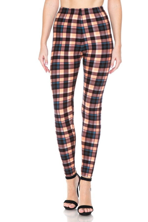 Multi Printed, High Waisted, Leggings With An Elasticized Waist Band - Fashionmj