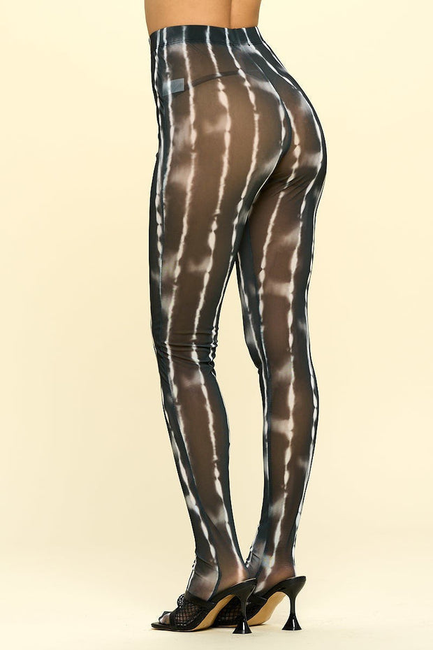 Sheer High Rise Leggings - Fashionmj