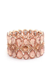 Teardrop Pattern Rhinestone Bracelet - Fashionmj