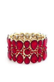 Teardrop Pattern Rhinestone Bracelet - Fashionmj