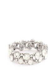 Teardrop Rhinestone Stretch Bracelet - Fashionmj