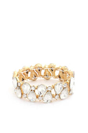 Teardrop Rhinestone Stretch Bracelet - Fashionmj