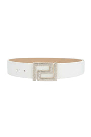 Rhinestone Pave Geo Shape Belt - Fashionmj