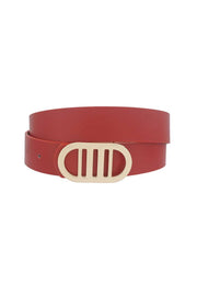 Modern Gridded Oval Standard Belt - Fashionmj