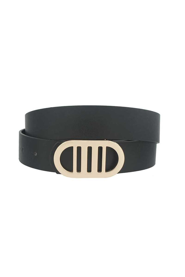 Modern Gridded Oval Standard Belt - Fashionmj