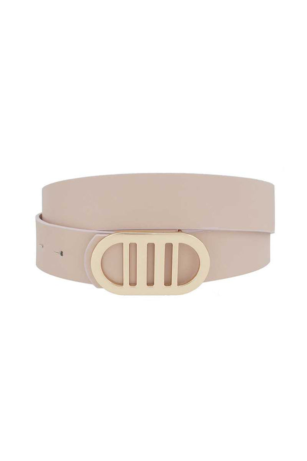 Modern Gridded Oval Standard Belt - Fashionmj