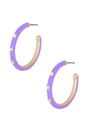 Color Metal Hoop Earring