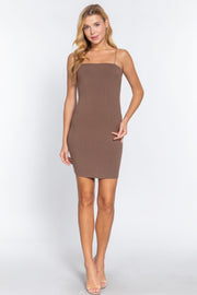 Cami Heavy Rib Mini Dress - Fashionmj