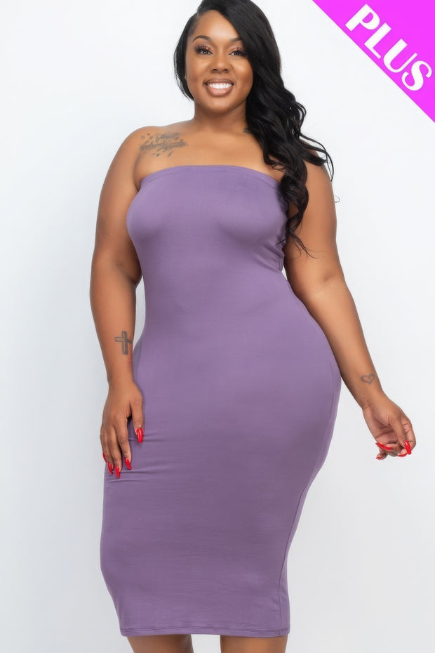 Plus Tube Bodycon Dress - Fashionmj