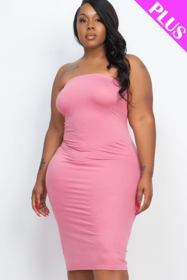 Plus Tube Bodycon Dress - Fashionmj