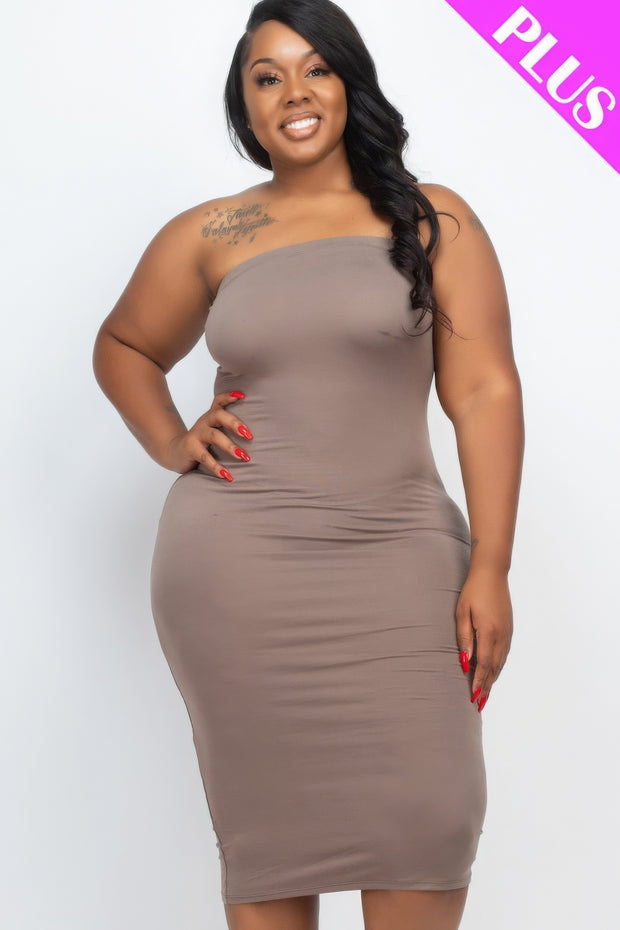 Plus Tube Bodycon Dress - Fashionmj