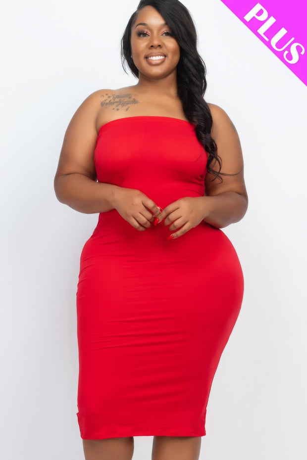 Plus Tube Bodycon Dress - Fashionmj