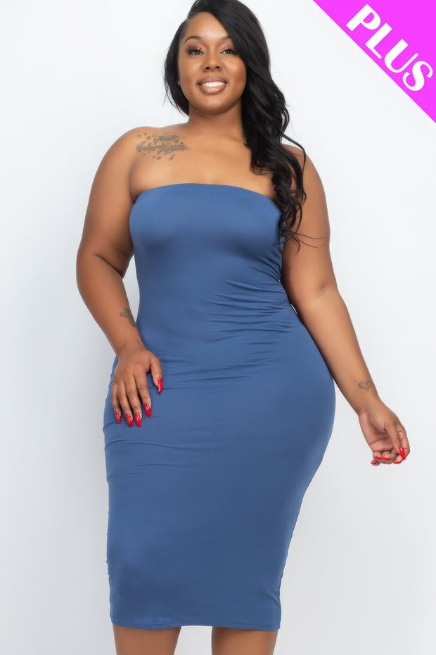 Plus Tube Bodycon Dress - Fashionmj