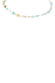 Natural Stone Station Necklace - Fashionmj